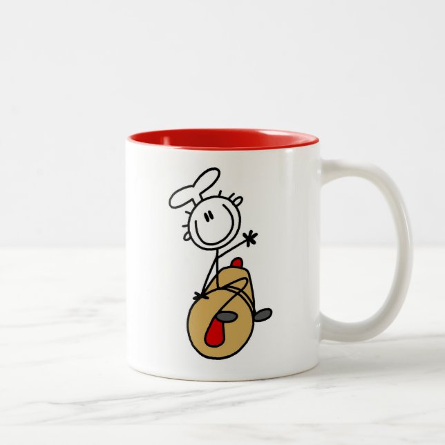 Baker With Rolling Pin Two-Tone Coffee Mug (Right)
