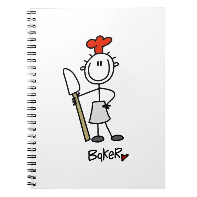 Baker With Scraper Notebook (Front)