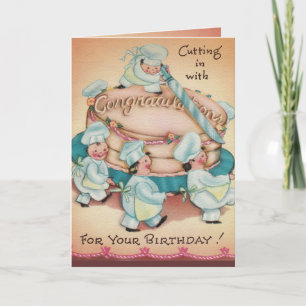 Bakers Cake Birthday Card