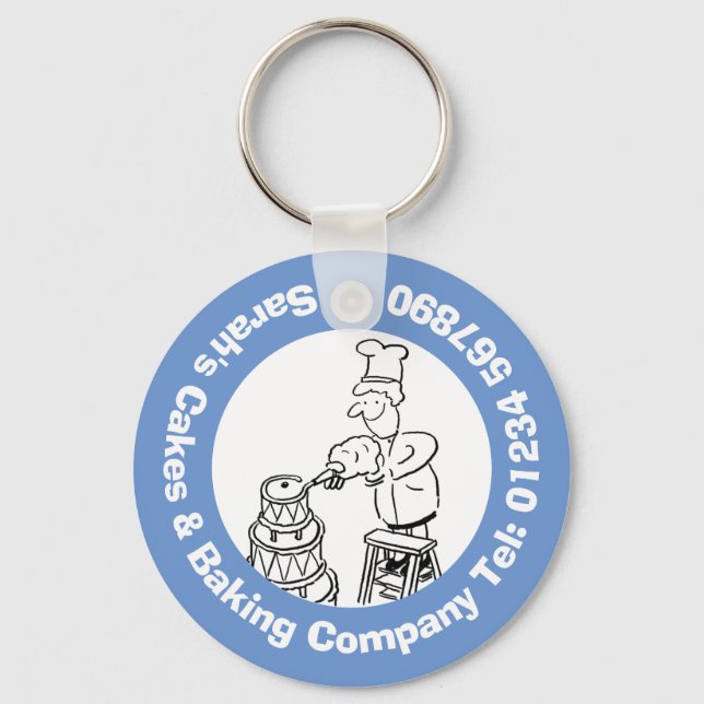 Bakers, Cake Making & Baking Key Ring (Front)