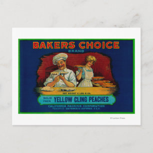 Bakers Choice Peach Label Postcard