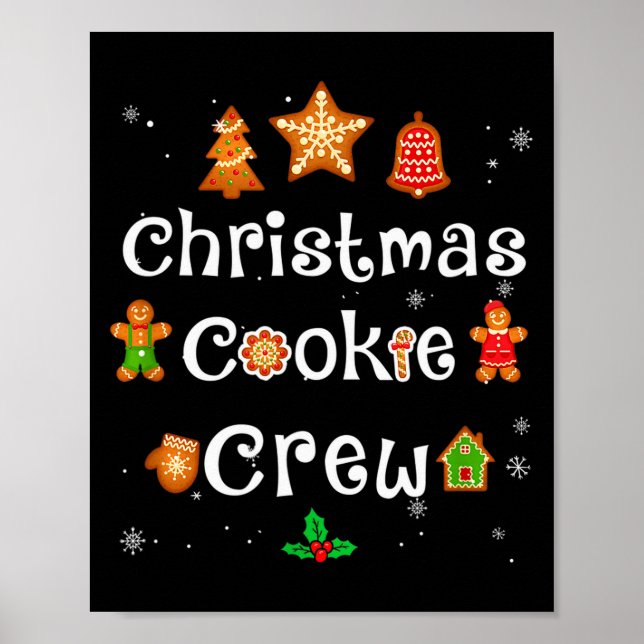 Bakers Christmas Cookie Crew Family Baking Team Ho Poster (Front)