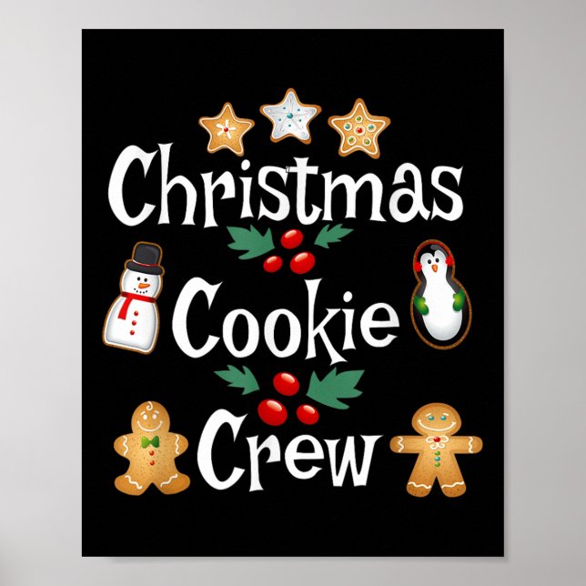 Bakers Christmas Cookie Crew Family Baking Team Ho Poster (Front)
