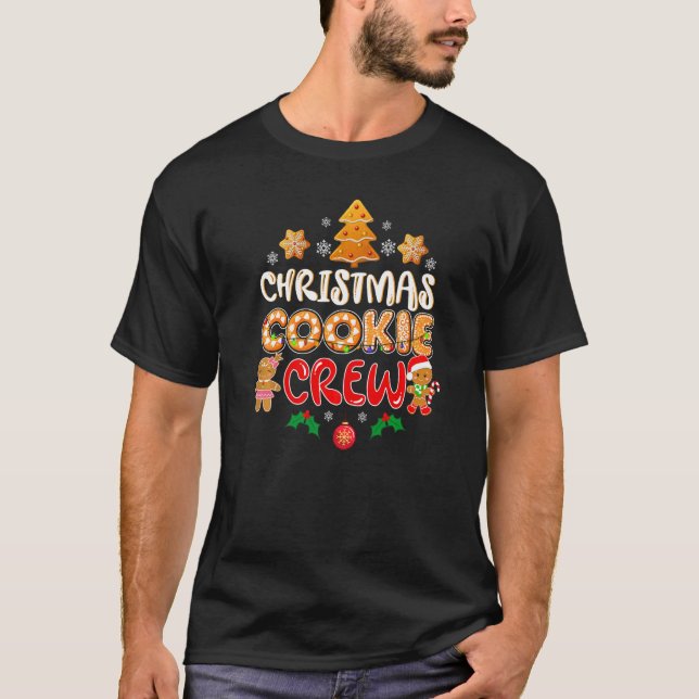 Bakers Christmas Cookie Crew Family Baking Team Ho T-Shirt (Front)