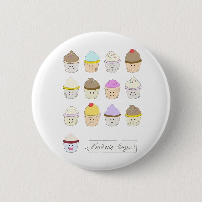 Baker's Dozen 6 Cm Round Badge (Front)