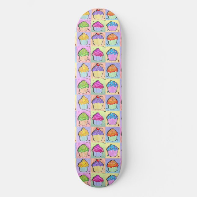 Baker's Dozen of Cupcakes Skateboard (Front)