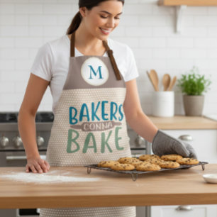 Bakers Gonna Bake Monogram Gift Apron