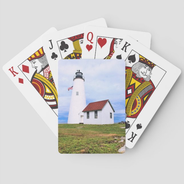 Bakers Island Lighthouse, MA Playing Cards (Back)