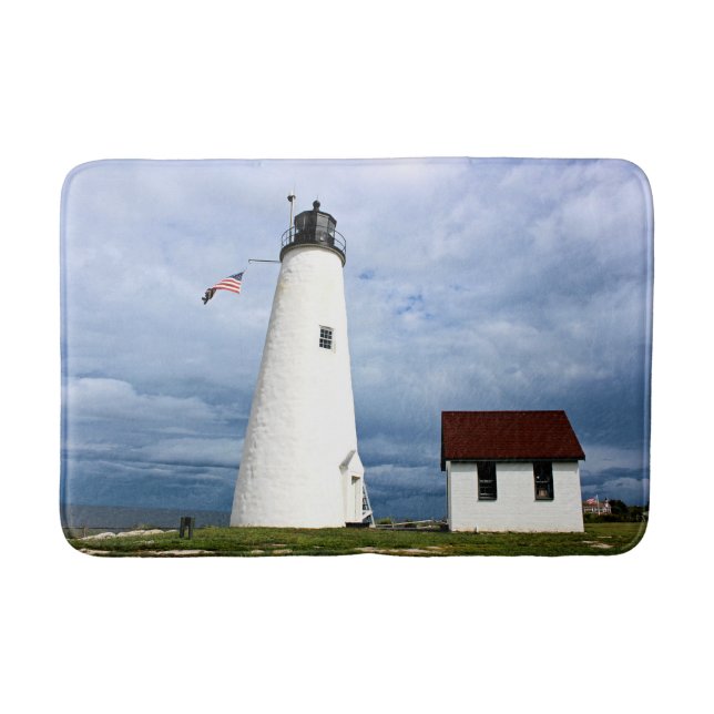 Bakers Island Lighthouse, Massachusetts Bath Mat (Front)