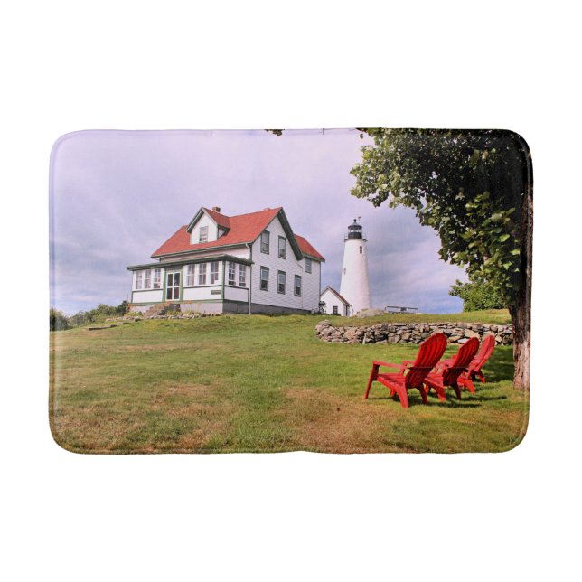 Bakers Island Lighthouse, Massachusetts Bath Mat (Front)