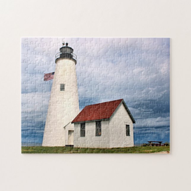 Bakers Island Lighthouse, Massachusetts MA Puzzle (Horizontal)