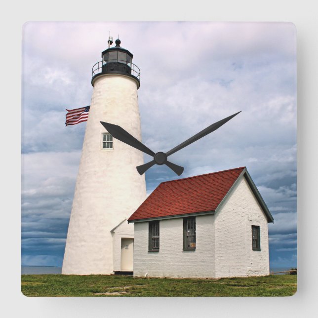 Bakers Island Lighthouse, Massachusetts Wall Clock (Front)