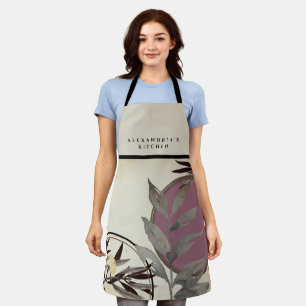 Baker's Kitchen   Your Name Dusty Pink Watercolor Apron