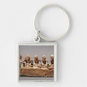 Bakers kneading dough at Thebes Key Ring