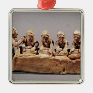Bakers kneading dough at Thebes Metal Tree Decoration