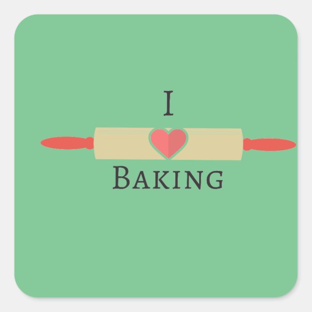 Bakers Love Square Sticker (Front)