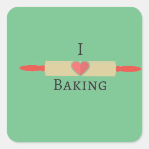 Bakers Love Square Sticker