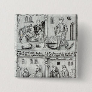 Bakers of York, A.D, 1595-96 15 Cm Square Badge