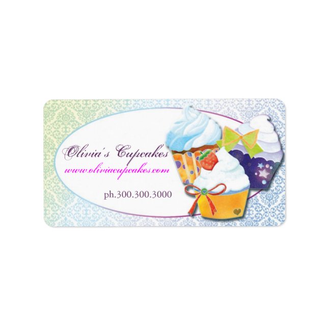 Bakers & Pastry Chefs Cupcake Business Label (Front)