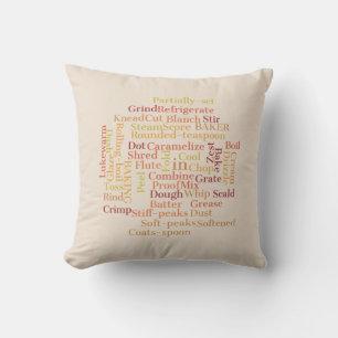 Bakers pillow - baking terms word cloud cream cols