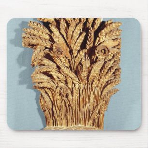 Baker's sign with ears of wheat and flowers mouse mat