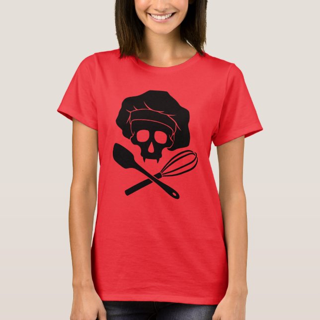 Baker's Skull with Toque T-Shirt (Front)