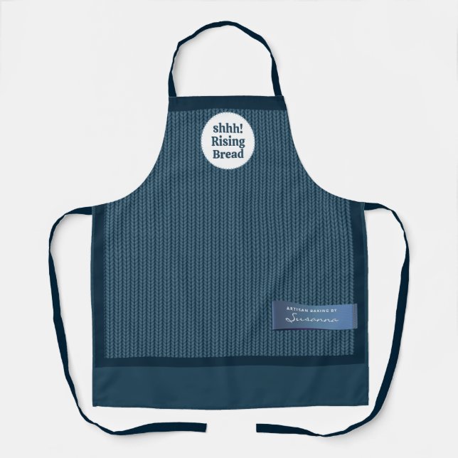 Baker's Sweater Shh Rising Dough Funny Apron (Front)