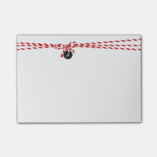 Bakers twine Christmas Post-it note pad
