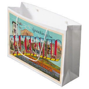 Bakersfield California CA Large Letter Postcard Gift Bag