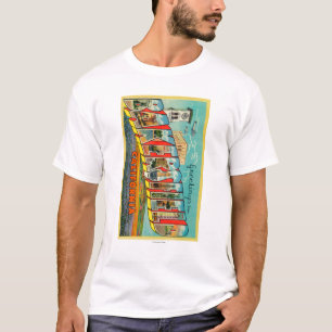 Bakersfield, California - Large Letter Scenes T-Shirt