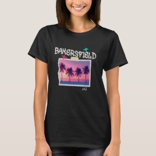 Bakersfield California Retro Surfer Vintage Beach  T-Shirt