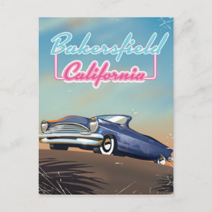 Bakersfield California travel poster Postcard