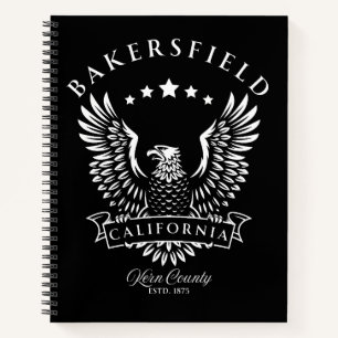 Bakersfield Kern County California Vintage Eagle Notebook