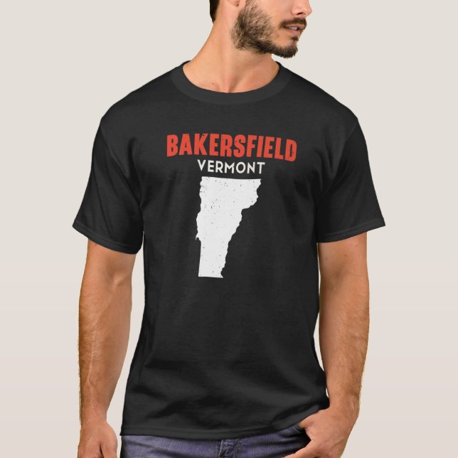 Bakersfield Vermont USA State America Travel Vermo T-Shirt (Front)