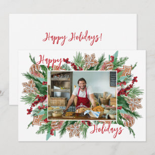Bakery 1 Photo Gingerbread Thank You Holiday Card