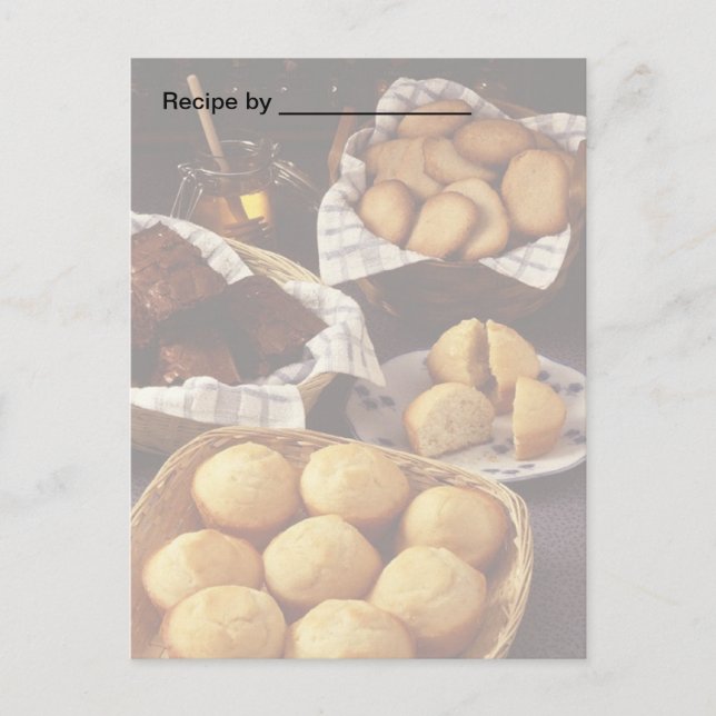 Bakery and Breads Recipe 2 Blank Card (Front)