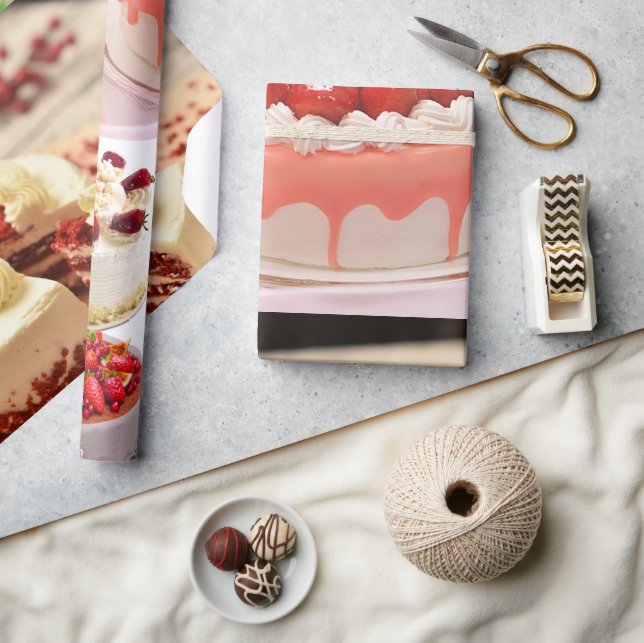 Bakery and cake pattern wrapping paper (Crafts)