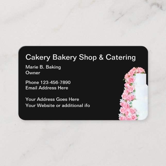 Bakery And Catering Theme Business Card (Front)