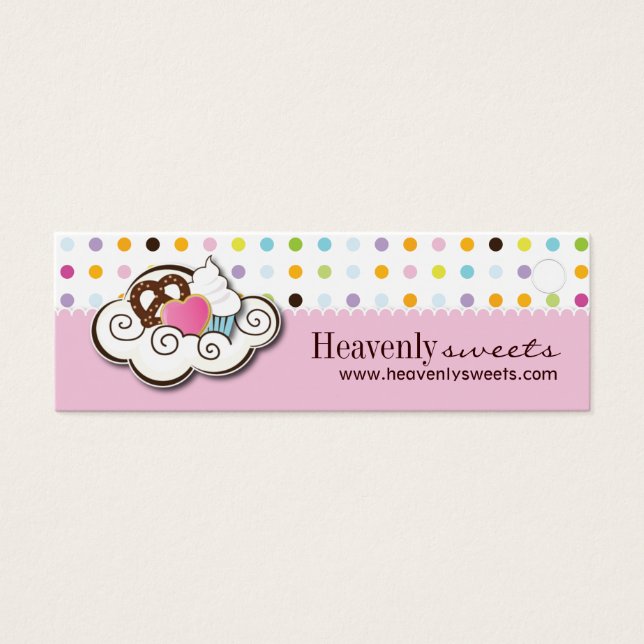 Bakery and Cupcake Packaging Tags (Front)