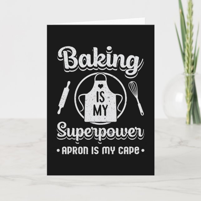Bakery Bake Baking Baker Superpower Cake Gift Idea Card (Front)