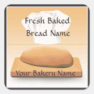 Bakery Baked Bread Label Sticker
