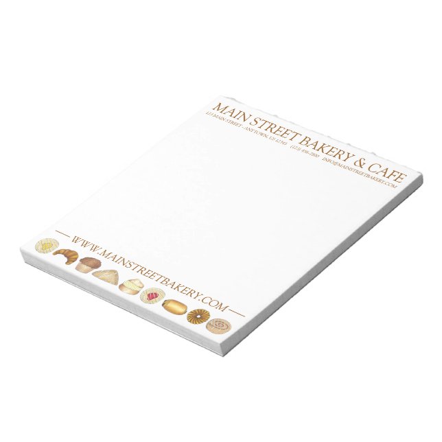 Bakery Baked Goods Croissant Doughnut Muffin Pastr Notepad (Rotated)