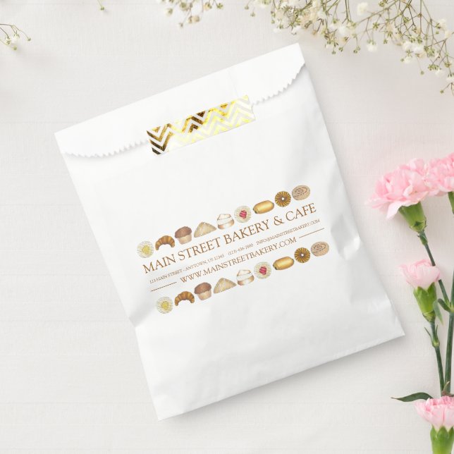 Bakery Baked Goods Pastry Shop Pastries Favour Bags (Sealed)