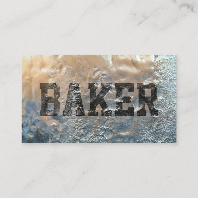Bakery Baker Cool Frozen Business Card (Front)