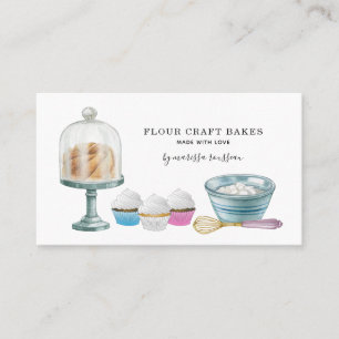 Bakery Baker Pastry Chef Watercolor  Business Card