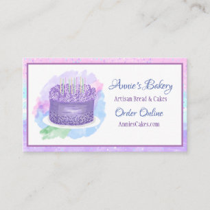 Bakery Birthday Cake Baking Business Card