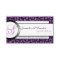 Bakery Black Purple Monogram Leopard Business Card
