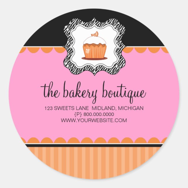 Bakery Boutique Business Stickers (Front)