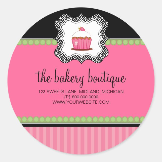 Bakery Boutique Business Stickers (Front)