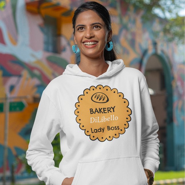 Bakery Bread Illustrations Orange Label Hoodie (Creator Uploaded)